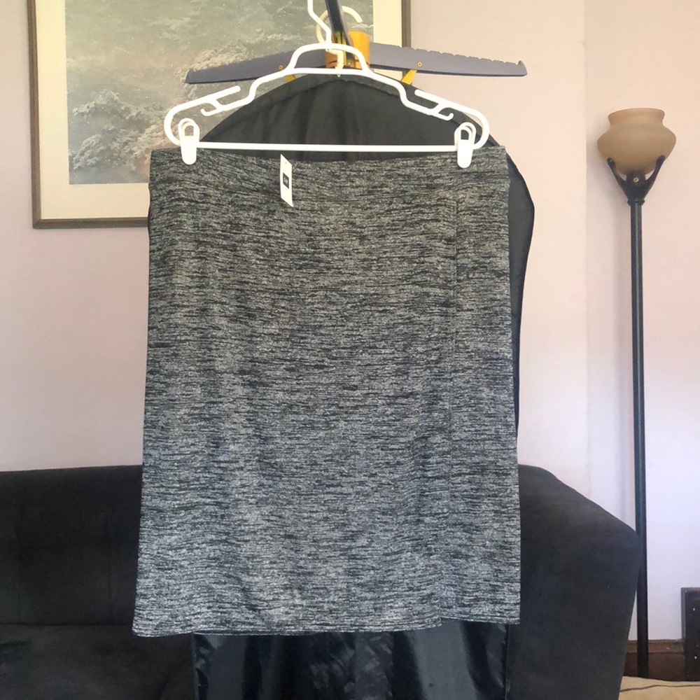 GAP Space Dye Pencil Skirt Black and Gray XL BNWT